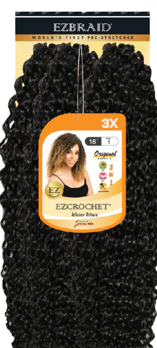 Ezcrochet Water Wave 18 Inch 3x Multiple Colors Hair Emporium Plus